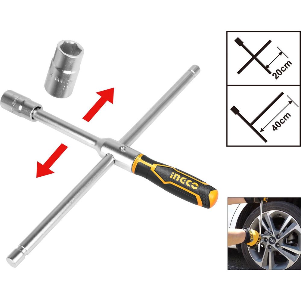 Ingco HRCW40231 Rapid Cross Wrench 1/2" Drive - KHM Megatools Corp.