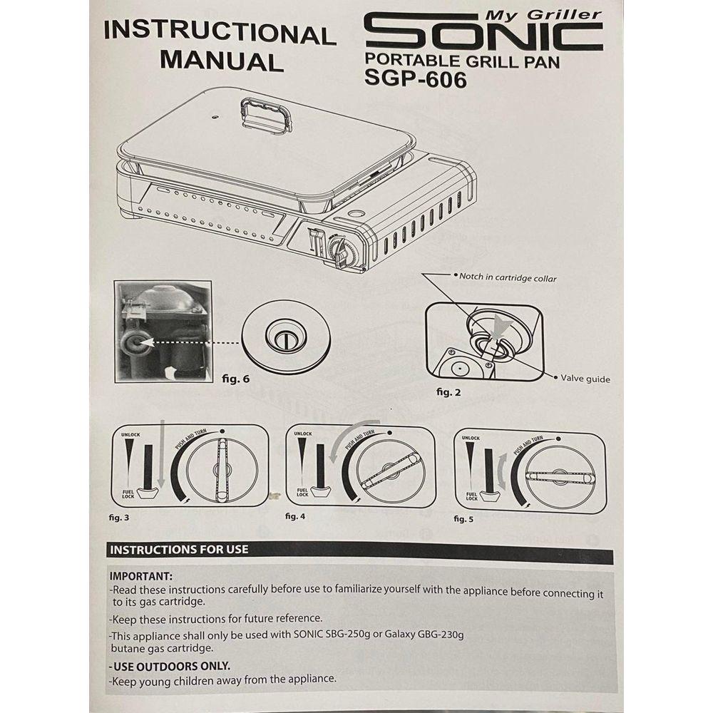 Sonic SGP-606 My Griller Portable Grill Pan (Ihawan) [Butane Powered] Secondary image