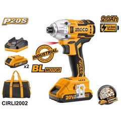 Ingco CIRLI2002 20V Cordless Li-Ion Impact Driver 20V BL Motor - KHM Megatools Corp.