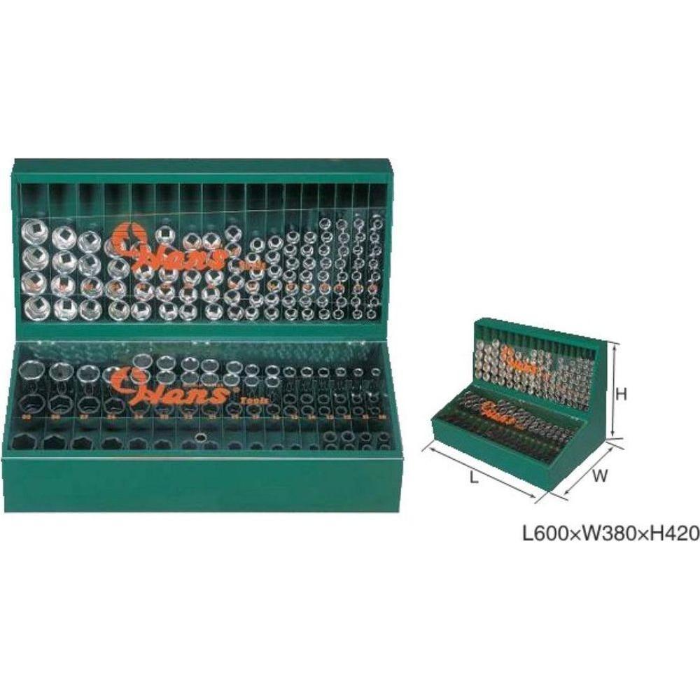 Hans 46128 125pcs Socket Wrench Metric 6pts with Display Stand | Hans by KHM Megatools Corp. Main image