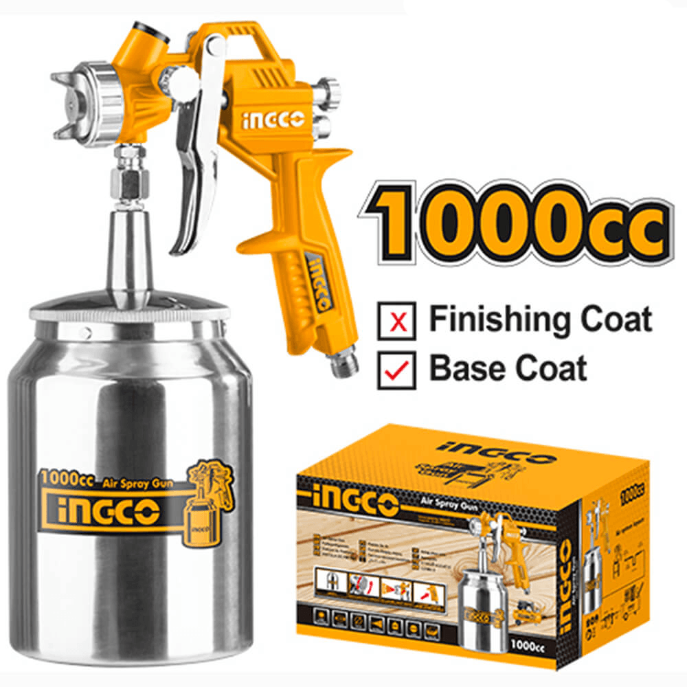 Ingco ASG3101 Paint Spray Gun Sunction Type 1000cc - KHM Megatools Corp.