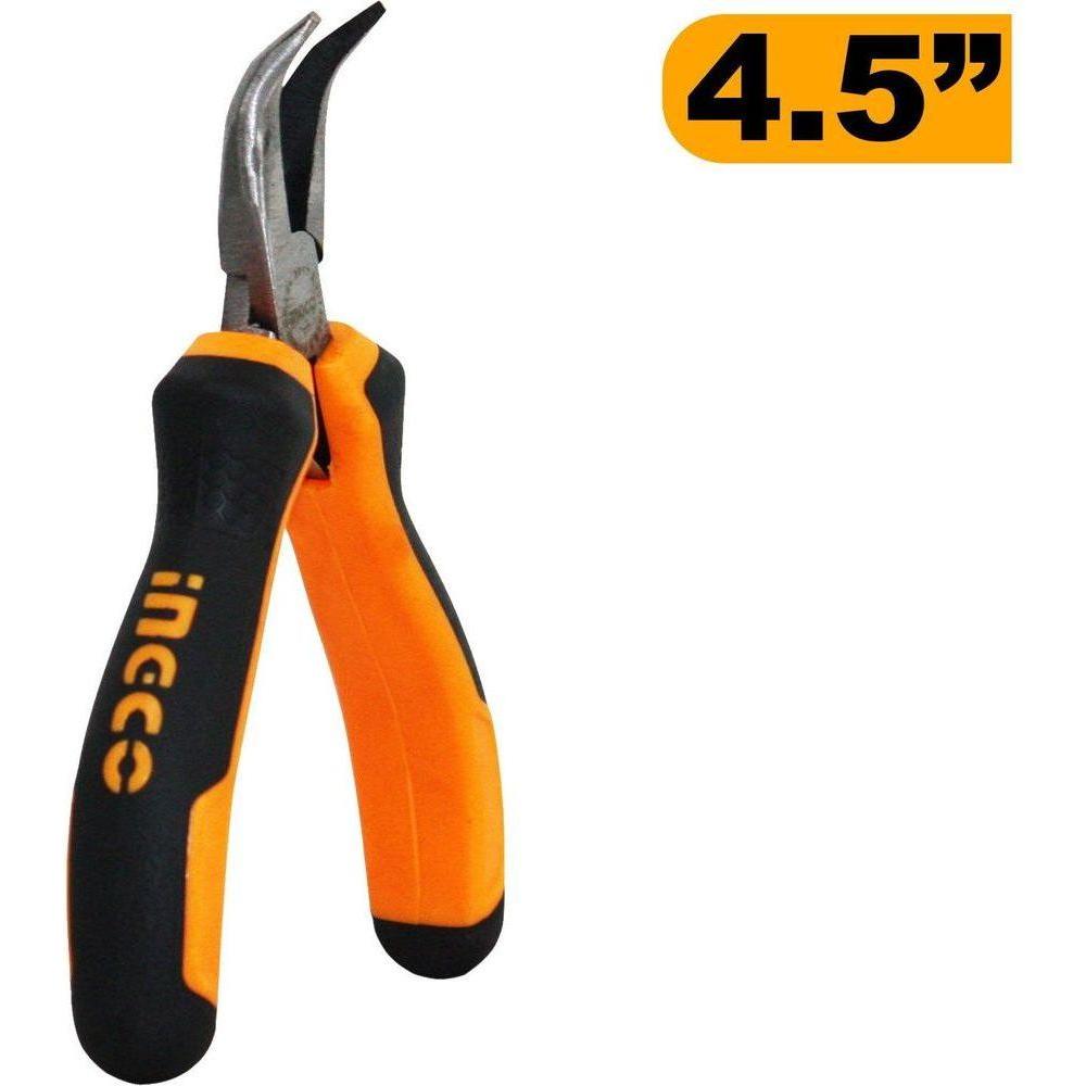 Ingco HMBNP08115 Mini Bent Nose Pliers 4.5" - KHM Megatools Corp. Main image