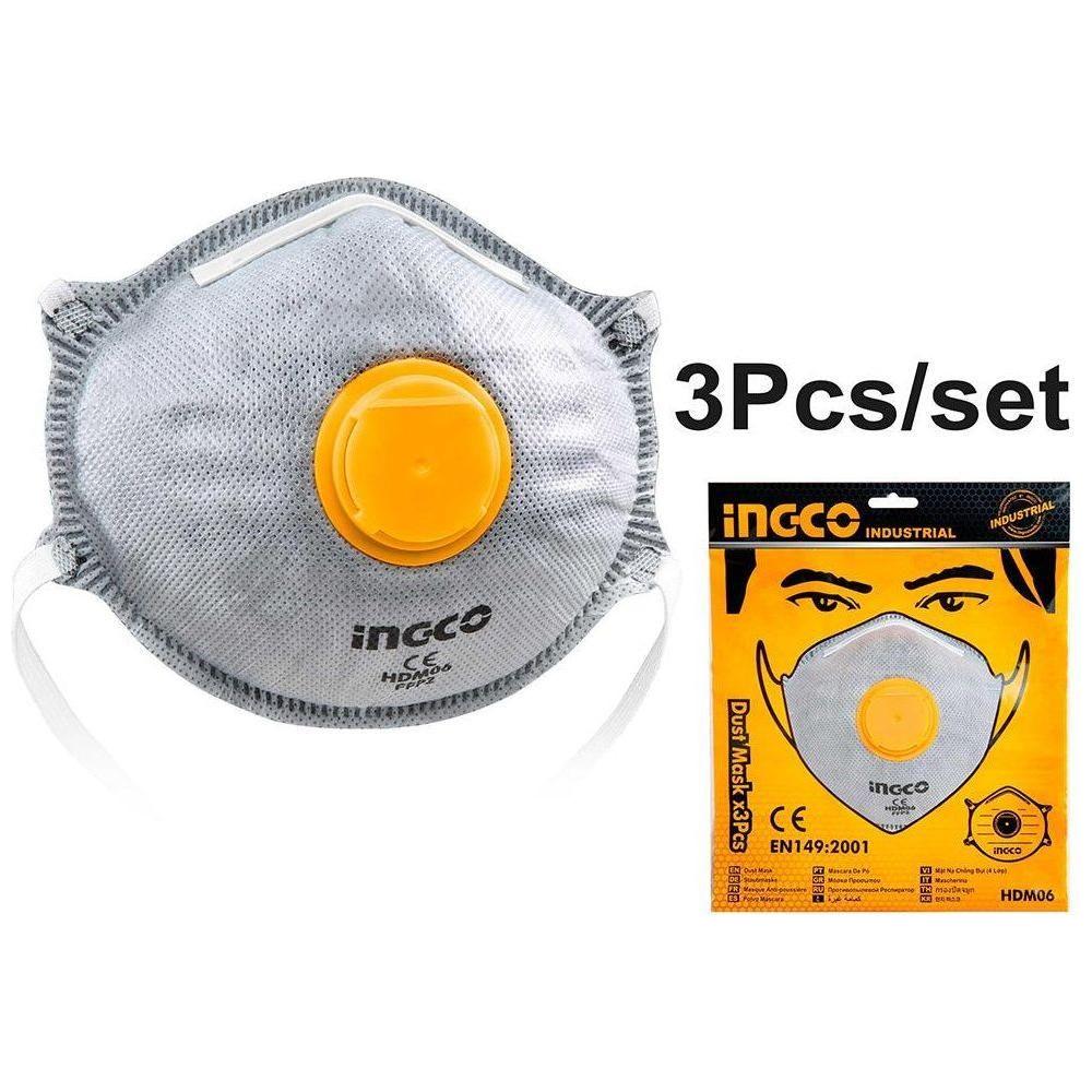 Ingco HDM06 Dust Mask with Valve (Activated Carbon Fiber) - KHM Megatools Corp. Main image