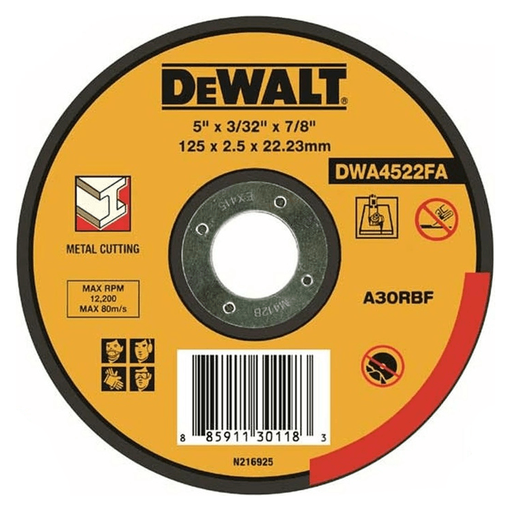 Dewalt DWA4522FA Cut Off Wheel 5" for Metal - KHM Megatools Corp. Main image