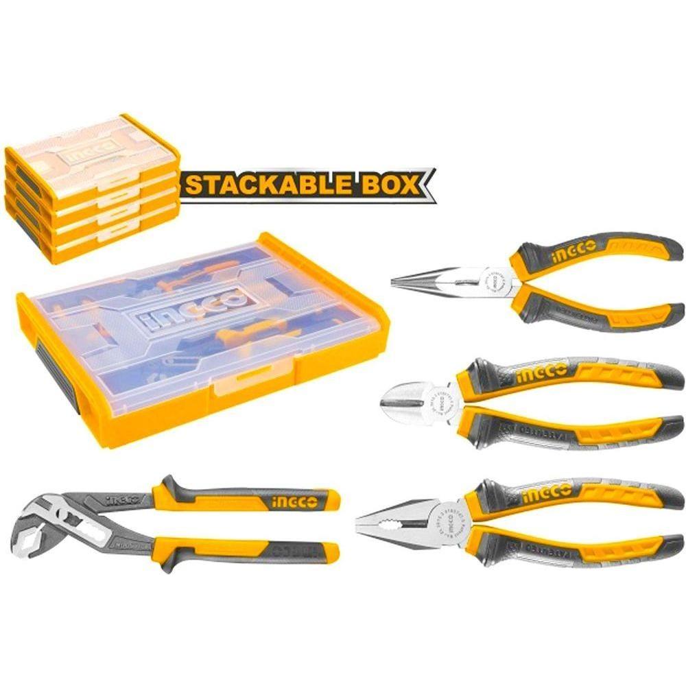Ingco HKTV01P041 4pcs Plier Set with Case - KHM Megatools Corp. Main image