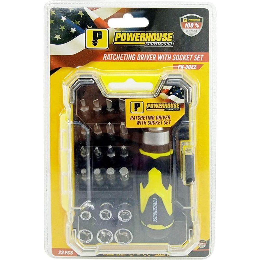 Powerhouse PH-3022 Ratcheting Screwdriver with Socket Set | Powerhouse by KHM Megatools Corp. Main image