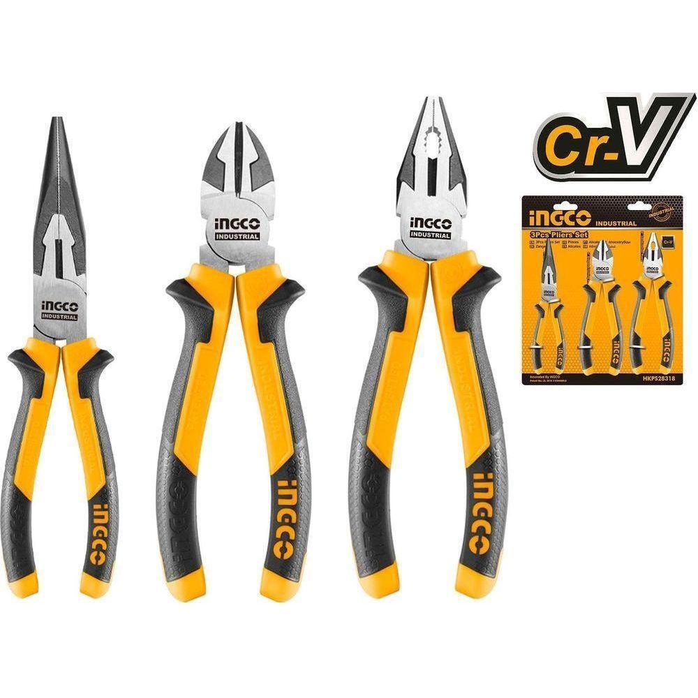 Ingco HKPS28318 3pcs Pliers Set - KHM Megatools Corp. Main image