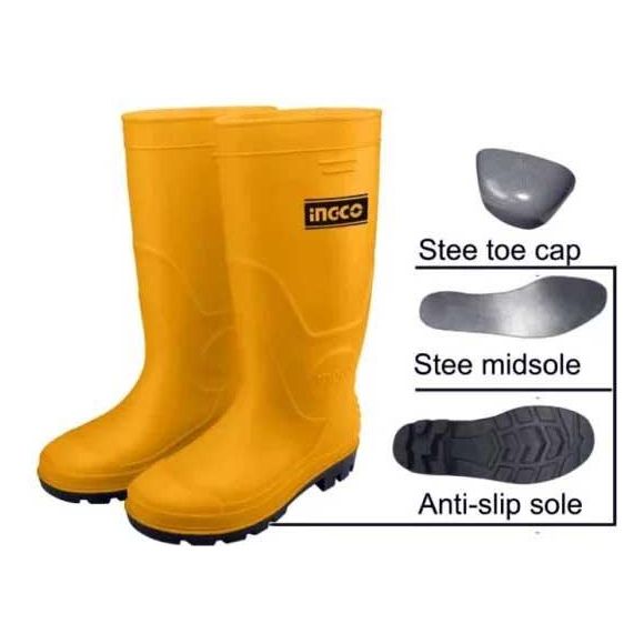 Ingco SSH092S1P Rain Boots PVC/ Nitrile with Steel Toe (Bota) - KHM Megatools Corp.