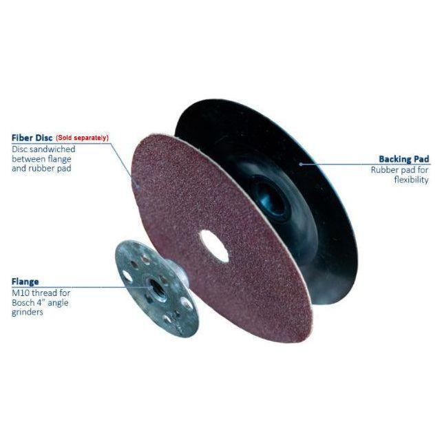 Bosch Rubber Backing Pad 4" for Fiber Disc (M10) Secondary image
