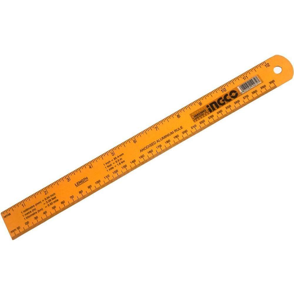 Ingco HSR23002 Aluminum Ruler 30cm - KHM Megatools Corp. Main image