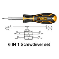 Ingco AKISD0608 6in1 Screwdriver Set - KHM Megatools Corp.