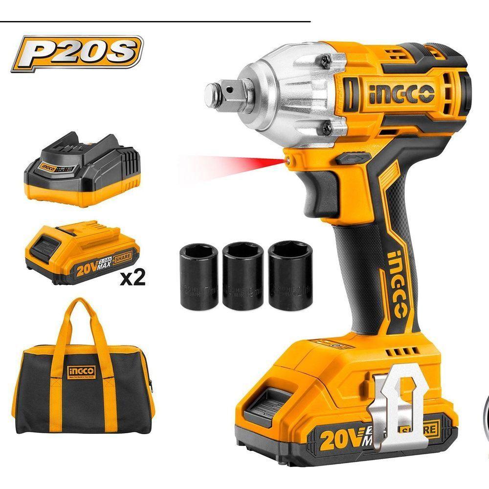 Ingco CIWLI2001 20V Cordless Li-Ion Impact Wrench 20V BL Motor - KHM Megatools Corp. Main image