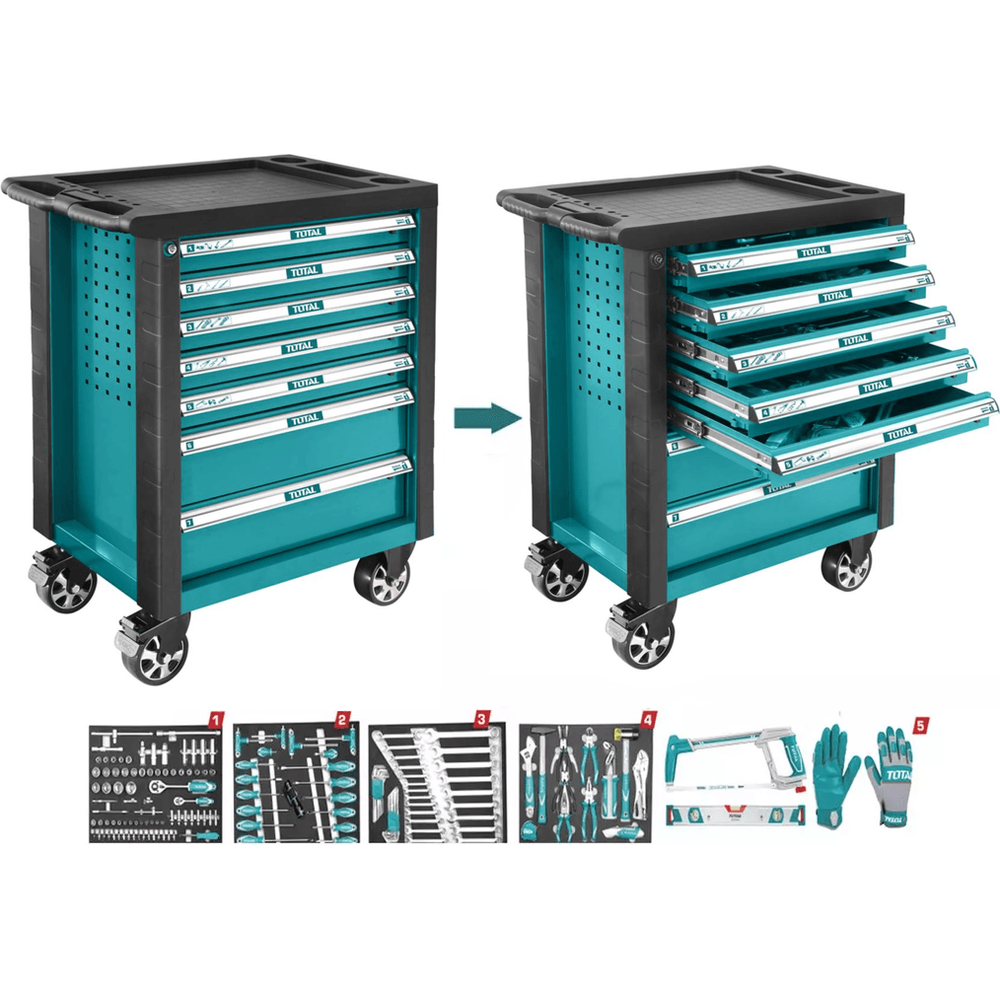 Total THPTCS71621 162pcs Hand Tools Set with Tool Cabinet - KHM Megatools Corp. Main image
