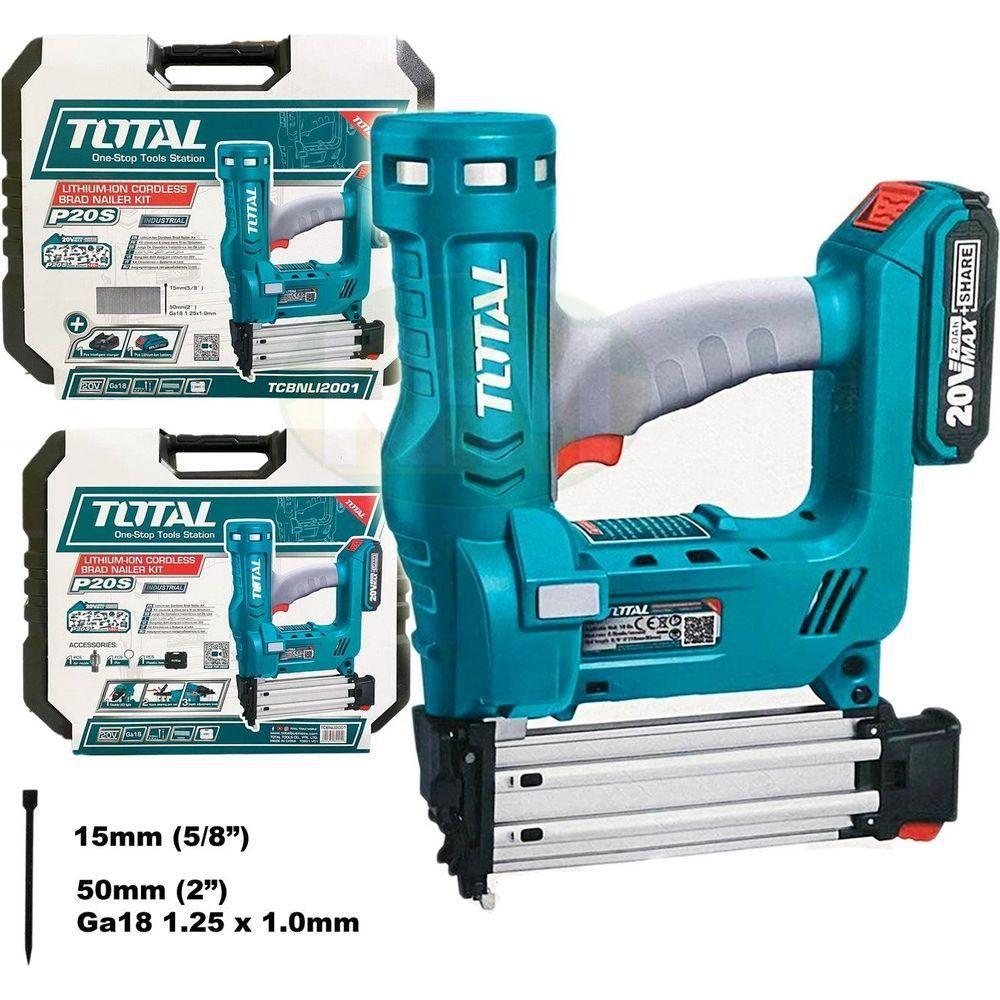 Total TCBNLI2001 20V Cordless Brad Nailer / Nail Gun Kit F50 - KHM Megatools Corp. Main image