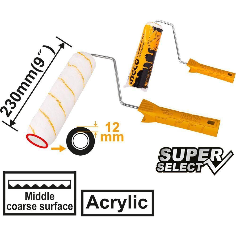 Ingco HRHT28302 Paint Roller 9" (Inner Wall) Cylinder Brush [SS] (HRHT2822302) - KHM Megatools Corp. Main image
