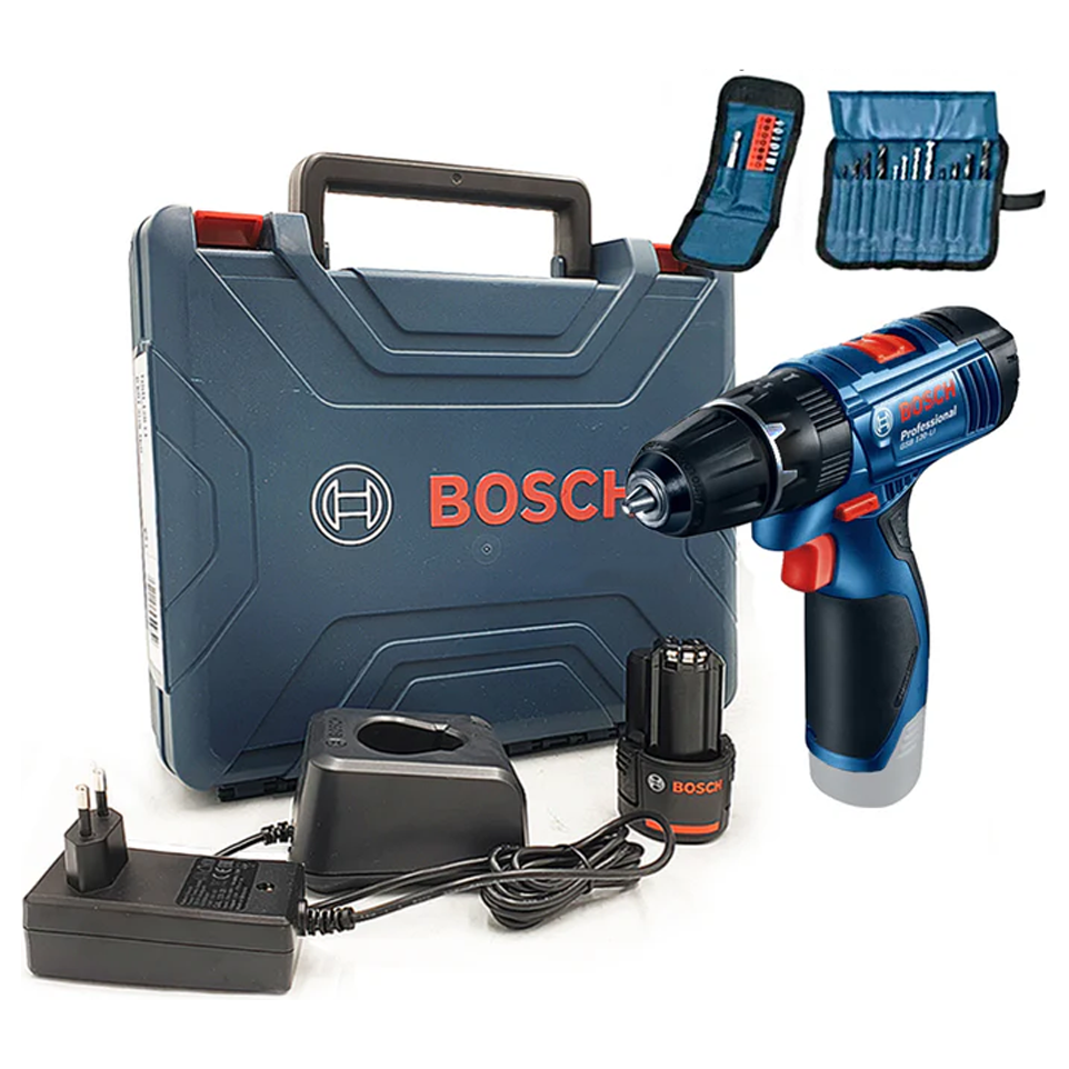 Bosch GSB 120-Li Cordless Hammer Drill 12V kit W/ 23pcs Accessory set (06019G81K5) | Bosch by KHM Megatools Corp.