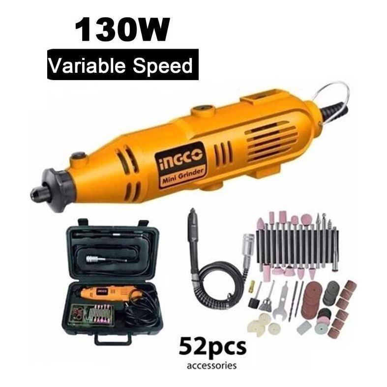 Ingco MG1309P Rotary Tool Kit with 52pcs Accessories 130W - KHM Megatools Corp. Main image