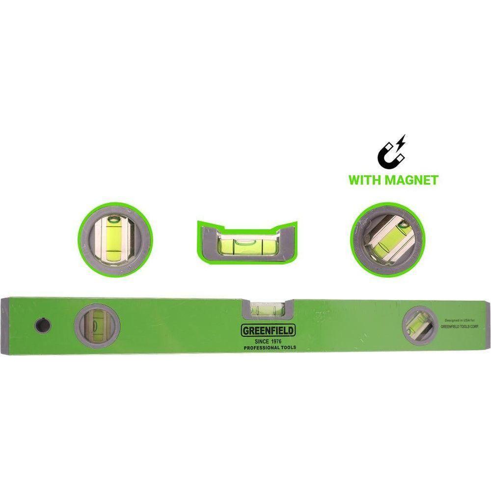 Greenfield Aluminum Level Bar (Magnetic Base) | Greenfield by KHM Megatools Corp. Main image