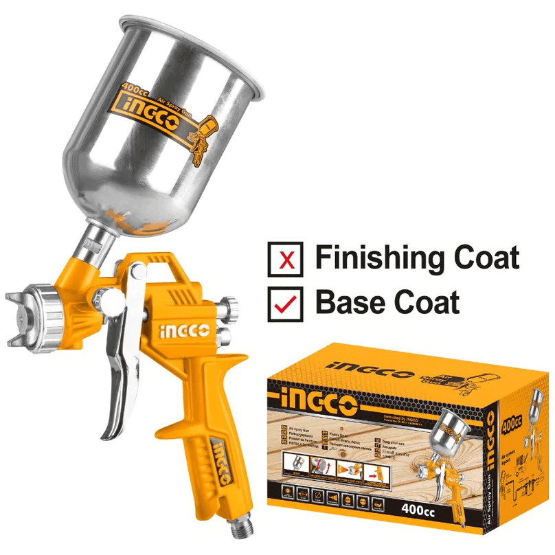 Ingco ASG4041 Paint Spray Gun Gravity Type 400cc - KHM Megatools Corp. Main image