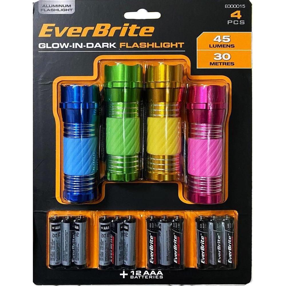 Everbrite E000015 4pcs Glow in the Dark Flashlight Set (45 lumens | 30 m) - KHM Megatools Corp. Main image