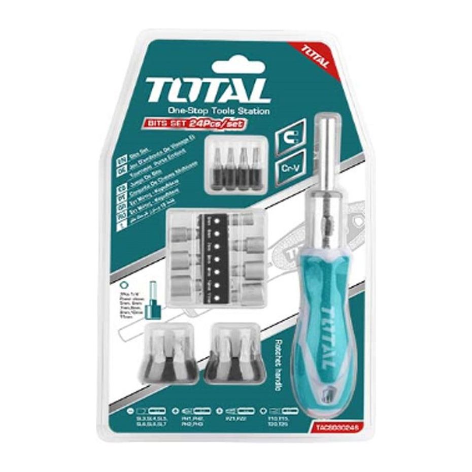 Total TACSD30246 24pcs Ratchet Screwdriver Set | Total by KHM Megatools Corp.