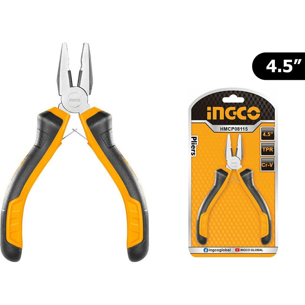 Ingco HMCP08115 Mini Combination Pliers 4.5" - KHM Megatools Corp.