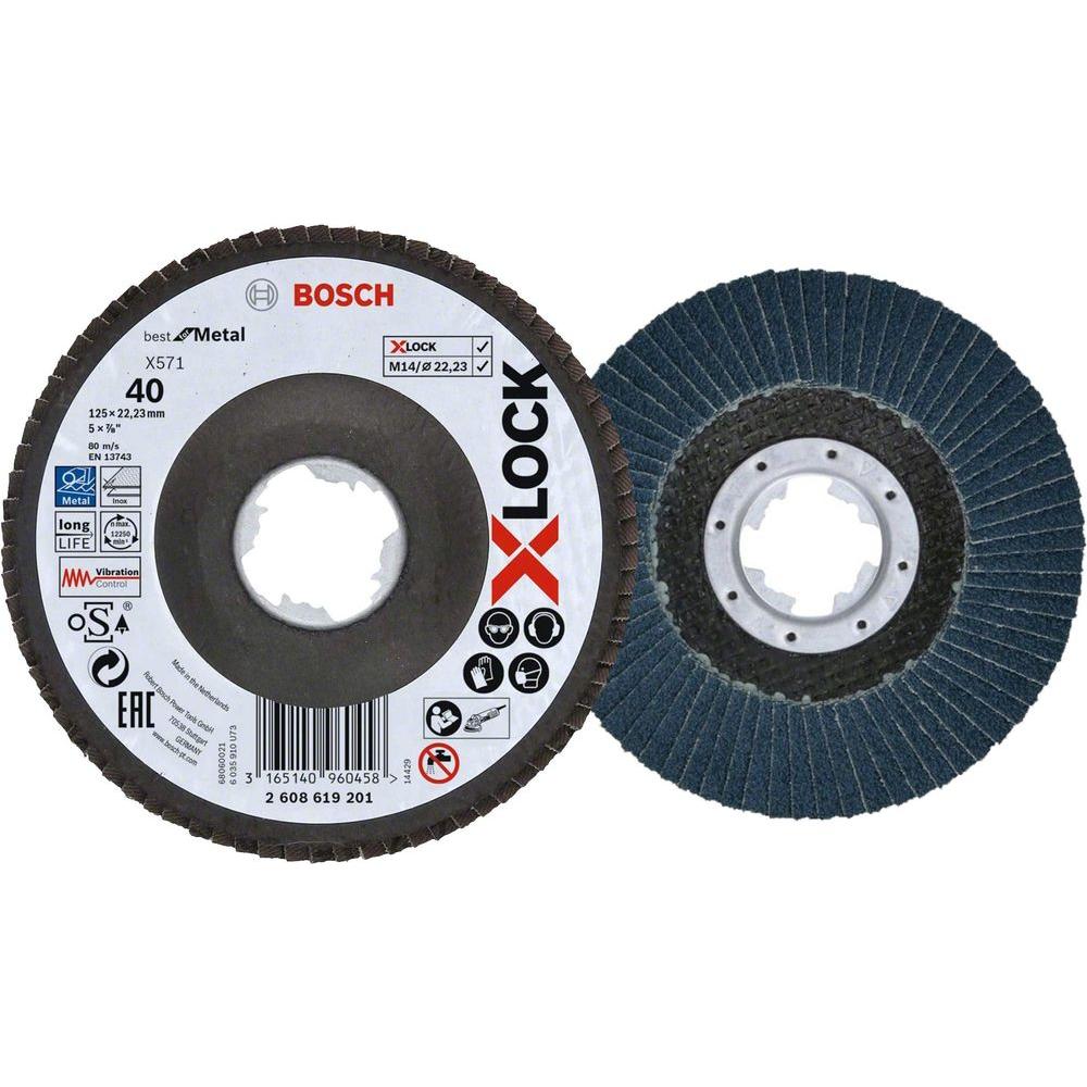 Bosch X571 X-Lock Flap Disc 5" Best for Metal | Bosch by KHM Megatools Corp.