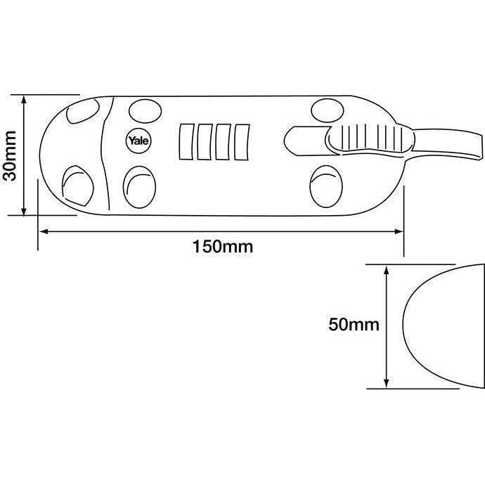 Yale Y600/120/1 4-Dial Combination Bolt Lock Secondary image