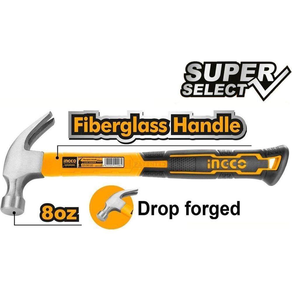 Ingco HCHS8008 Claw Hammer 8oz [SS] - KHM Megatools Corp. Main image