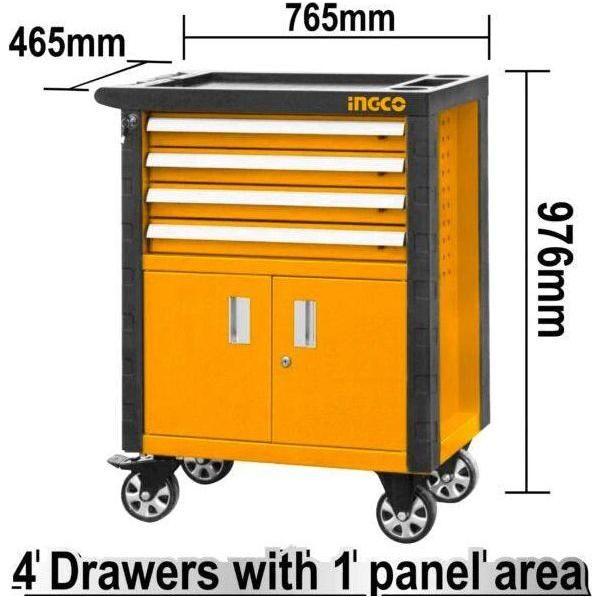 Ingco HDTC01042 Roller Tool Cabinet with 4pcs Drawers Secondary image