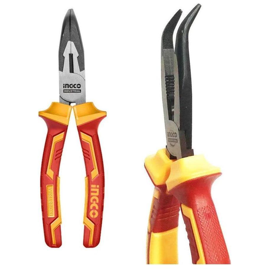 Ingco HIBNP28208 Insulated Bent Nose Plier 8" - KHM Megatools Corp. Main image
