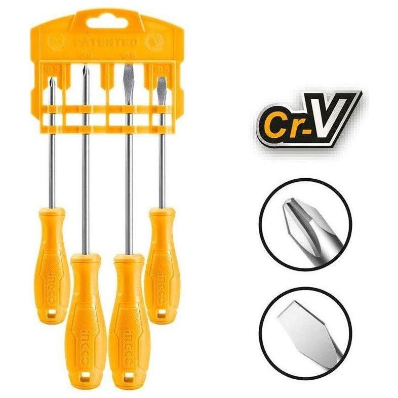 Ingco HKSD0458 4pcs Screwdriver Set - KHM Megatools Corp. Main image