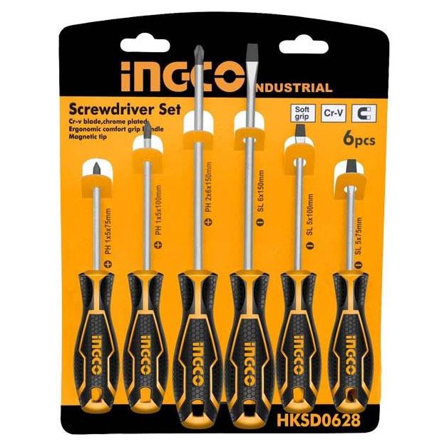 Ingco HKSD0628 6pcs Screwdriver Set - KHM Megatools Corp.