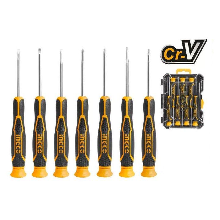 Ingco HKSD0718 7pcs Precision Screwdriver Set - KHM Megatools Corp.