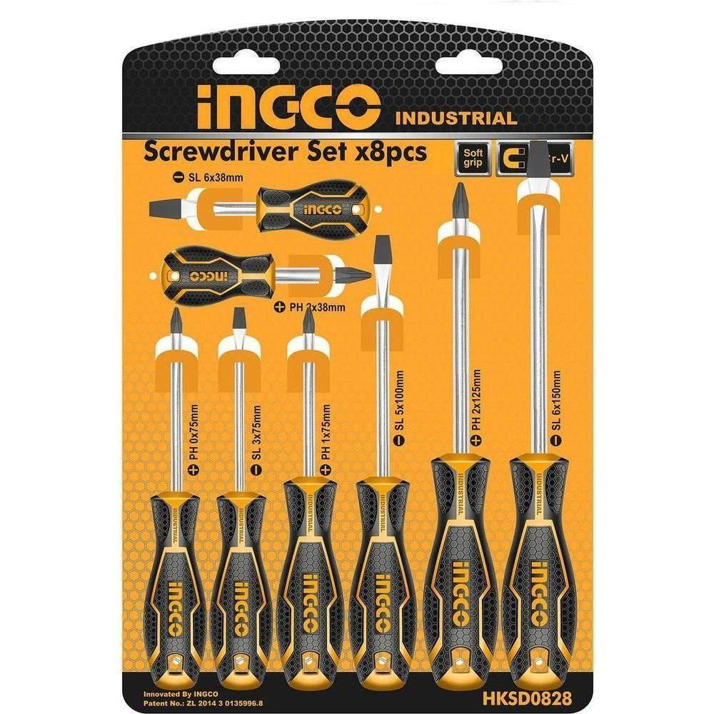 Ingco HKSD0828 8pcs Screwdriver Set - KHM Megatools Corp. Main image
