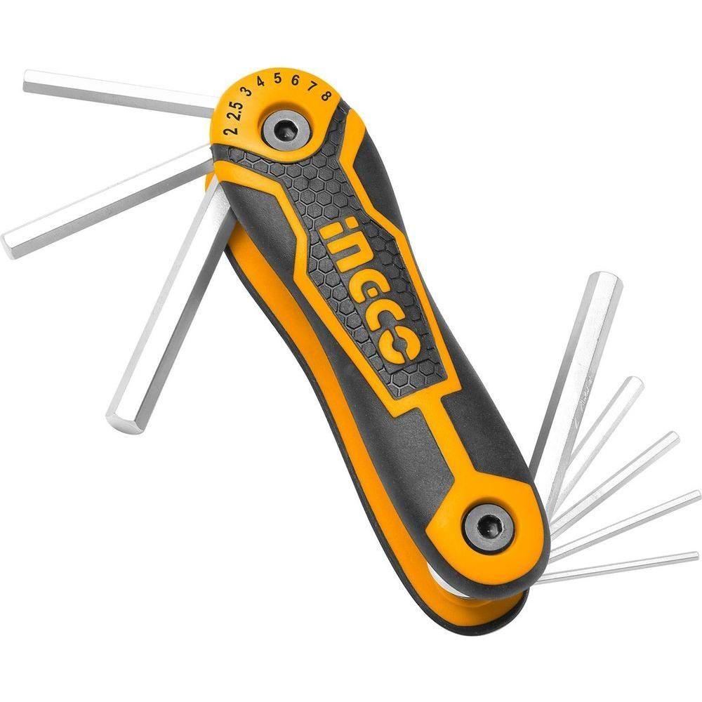 Ingco HHK14081 8pcs Foldable Hex Allen Key Wrench Set - KHM Megatools Corp. Main image