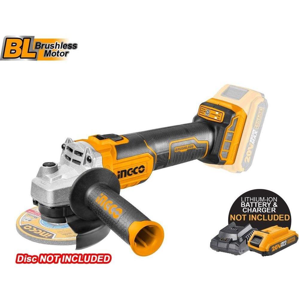 Ingco CAGLI201008 20V Cordless Li-Ion Angle Grinder - KHM Megatools Corp. Main image