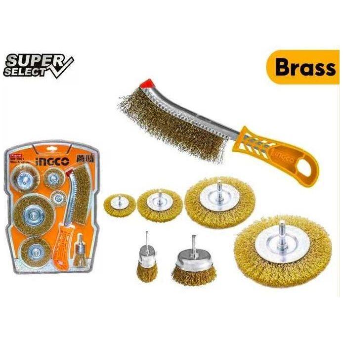 Ingco WB10071 7pcs Wire Brush Set - KHM Megatools Corp. Main image