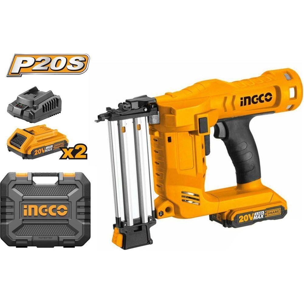 Ingco CBNLI2002 20V Cordless Li-Ion Brad Nailer Kit - KHM Megatools Corp. Main image