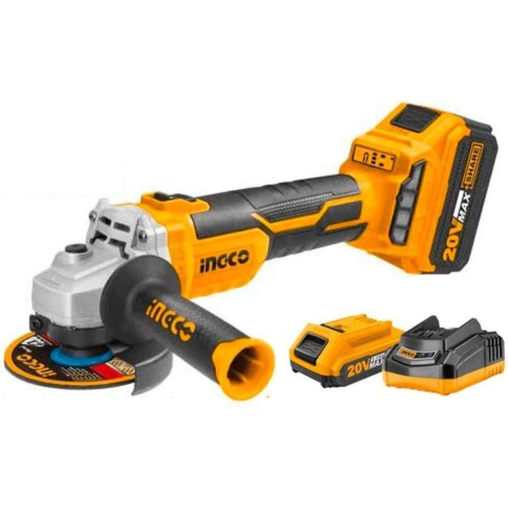 Ingco CAGLI2010082 20V Cordless Li-Ion Angle Grinder 20V - KHM Megatools Corp. Main image