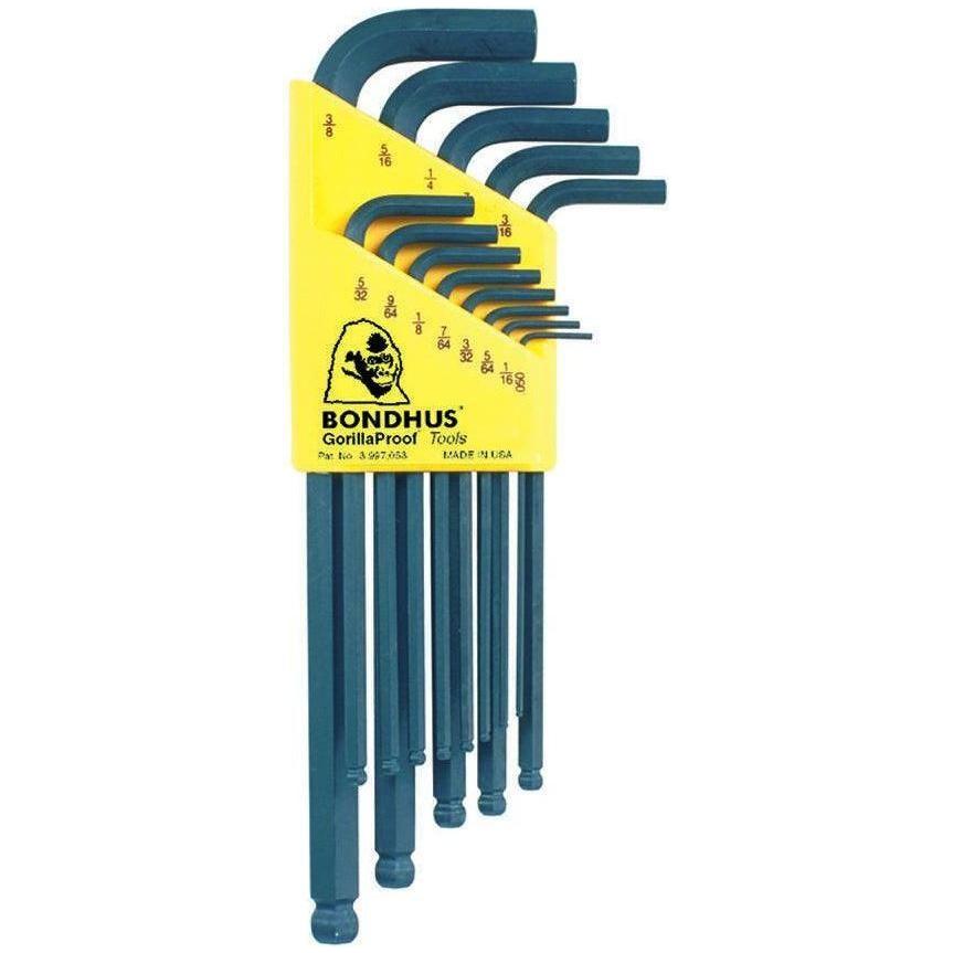 Bondhus 10937 (BLX13) PG 13pcs Balldriver Tip Allen Wrench Key set 0.050-3/8" (long) | Bondhus by KHM Megatools Corp.