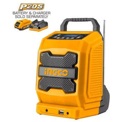 Ingco CJRLI2001 20V Cordless Li-Ion Job Radio 20V - KHM Megatools Corp.