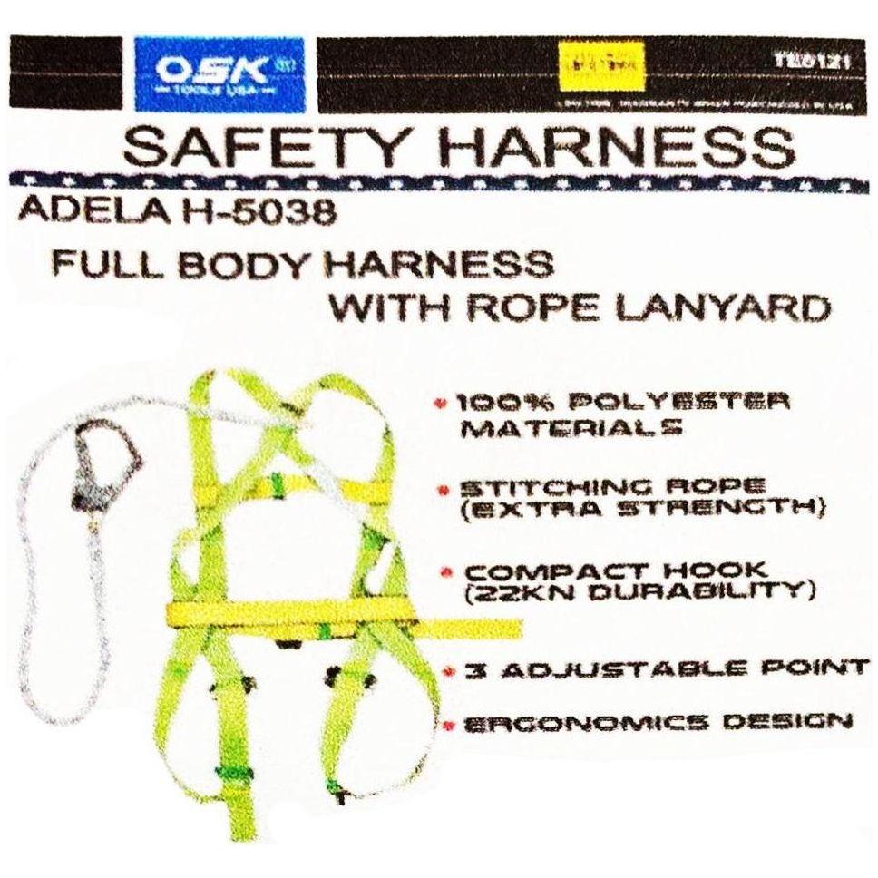 OSK TE5121 Full Body Safety Harness with Lanyard Big Hook Secondary image