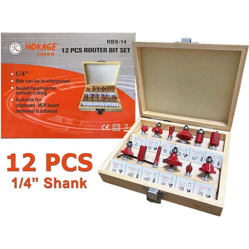 Hokage Router Bit Set (12 pcs/set) - KHM Megatools Corp. Main image
