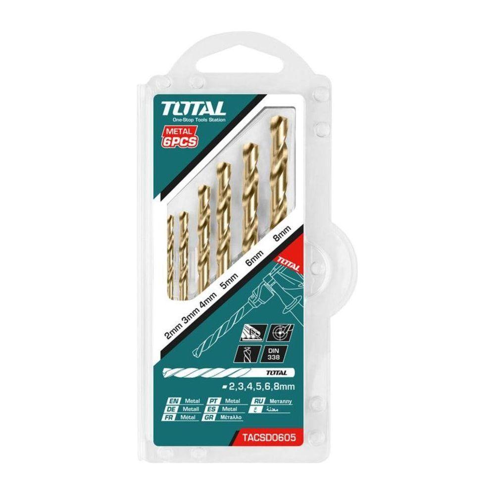 Total TACSD0605 6pcs HSS Twist Metal Drill Bit Set | Total by KHM Megatools Corp. Main image