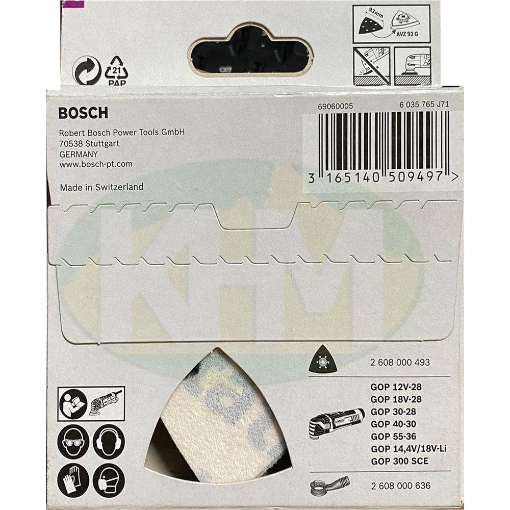 Bosch Red Wood Triangular Sanding Paper (10pcs/pack) for Oscillating Tool [2608607540] Secondary image