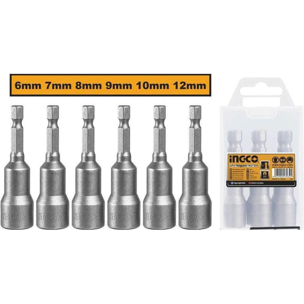 Ingco AMN65061 6PCS Magnetic Nut Set 6pcs/set - KHM Megatools Corp. Main image