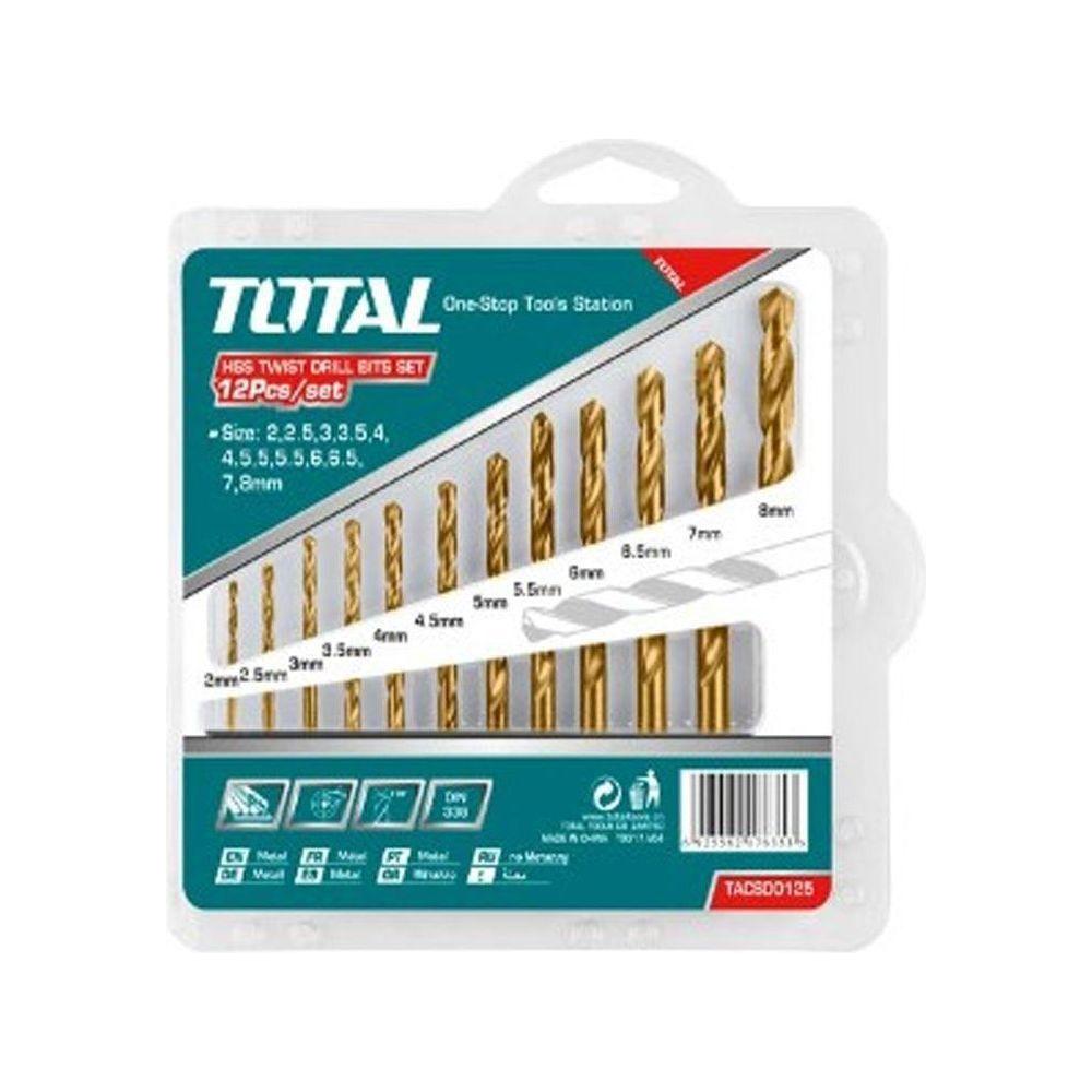 Total TACSD0125 12pcs HSS Twist Metal Drill Bit Set | Total by KHM Megatools Corp. Main image
