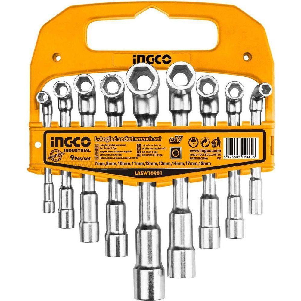 Ingco LASWT0901 9pcs L-Angle Socket Wrench Set - KHM Megatools Corp. Main image