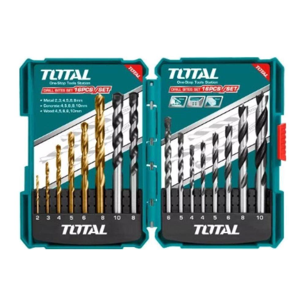 Total TACSD6165 16pcs Mixed Drill Bit Set | Total by KHM Megatools Corp. Main image
